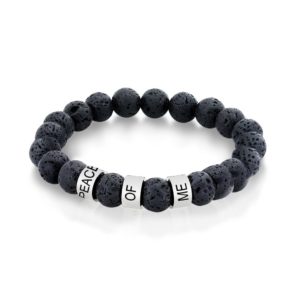 POM Volcanic Stone Beaded Bangle